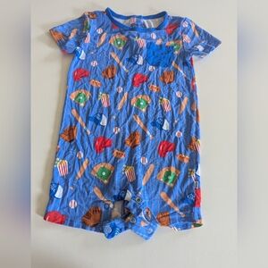Little sleepies play Romper shorty 18 to 24 months baseball Sports blue boys